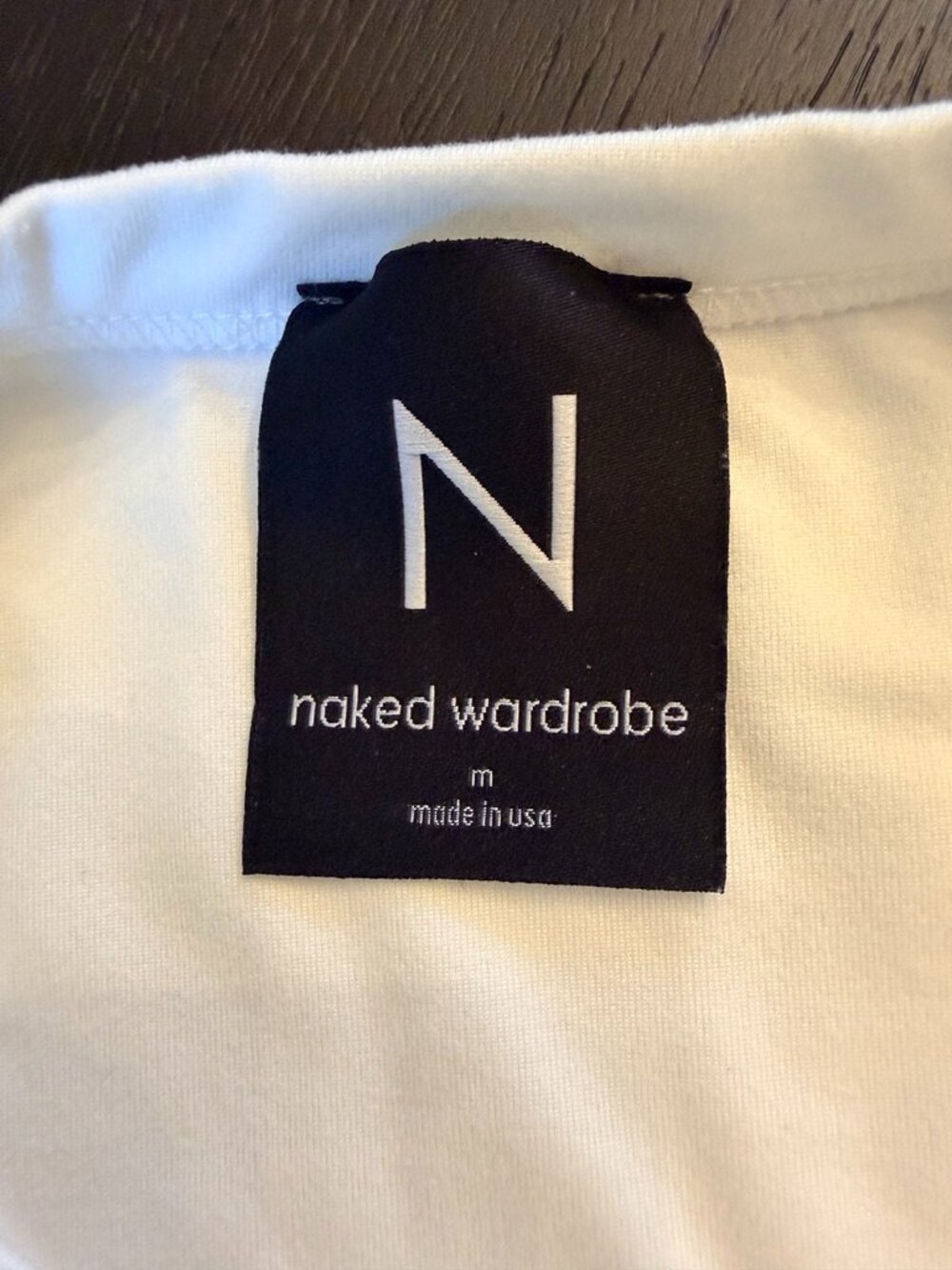 Naked Wardrobe White Long Sleeve Crew Neck Top Size Medium (small) - Picture 3 of 6